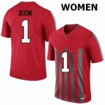 Women's Ohio State Buckeyes #1 Johnnie Dixon Throwback Nike NCAA College Football Jersey Wholesale UWO8844AS